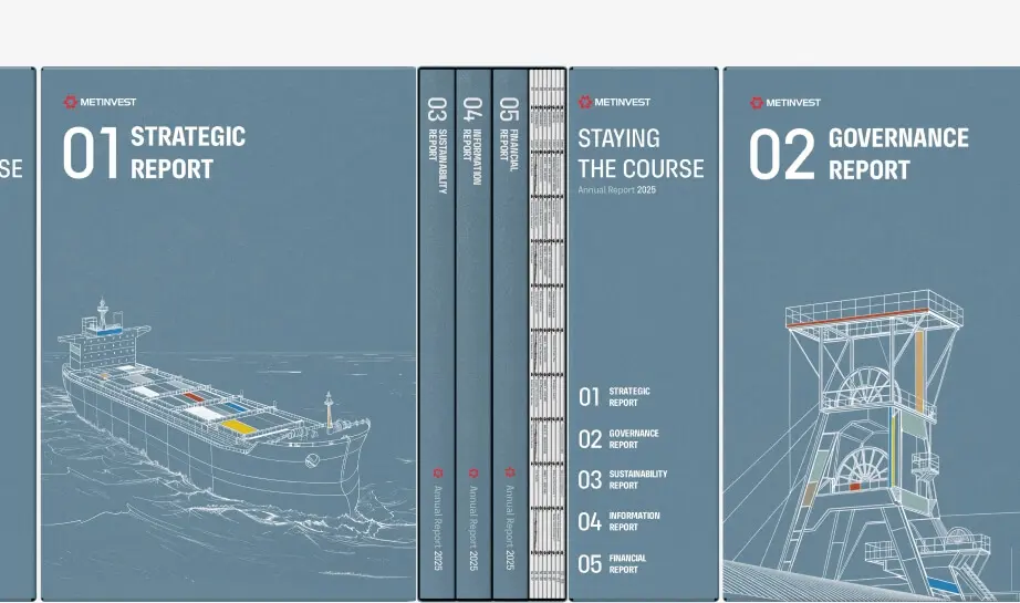 Metinvest Staying the Course annual report with strategic and governance report covers