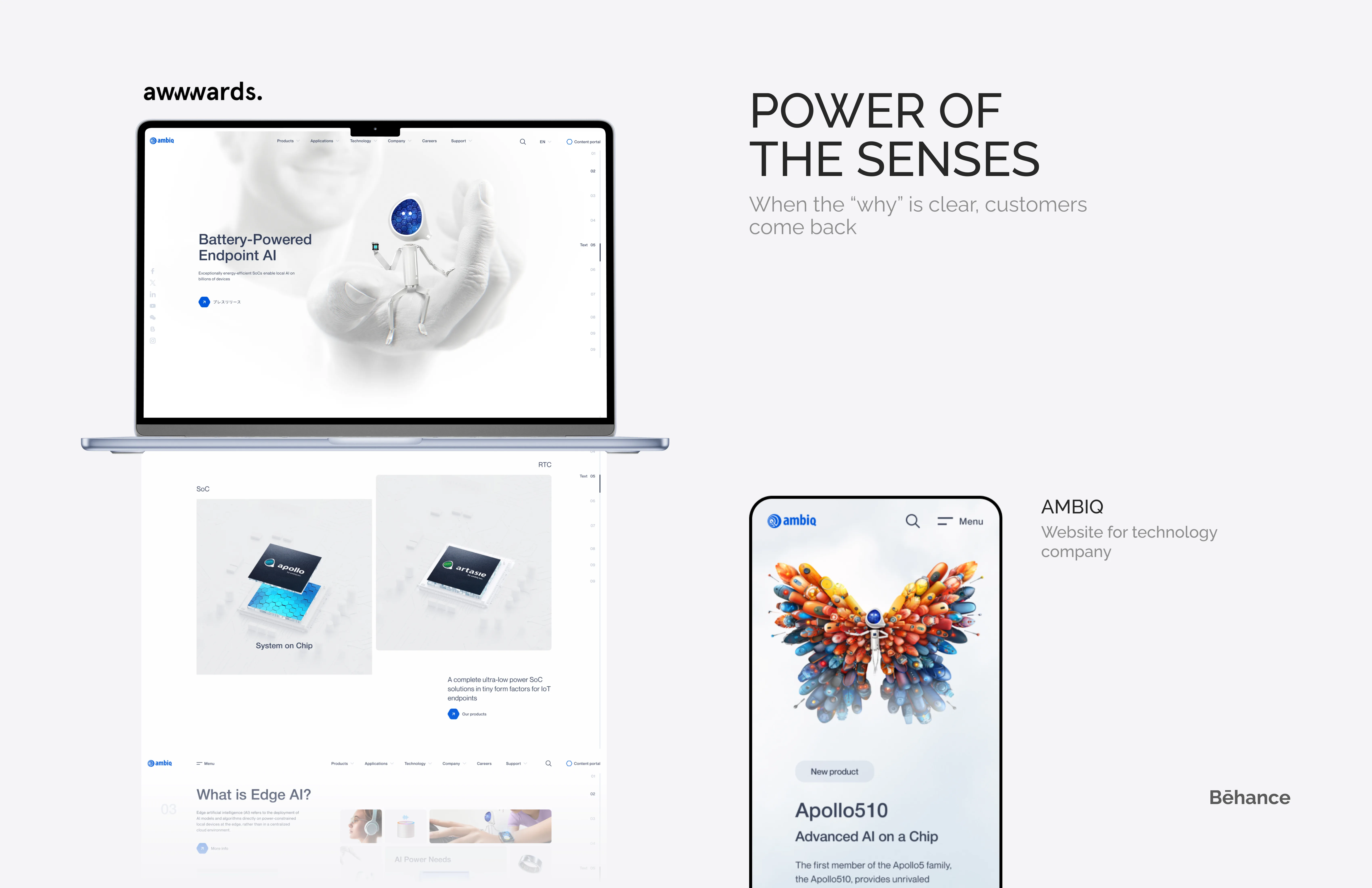 make your website with senses
