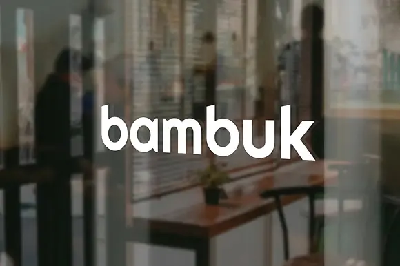 Bambuk logo on a glass partition in the studio office